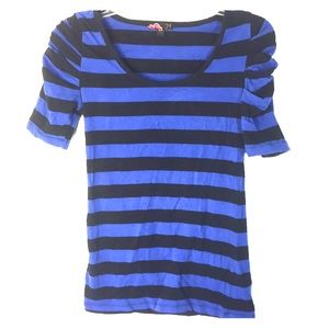 Forever 21 S/P Blue Striped Top Shirt